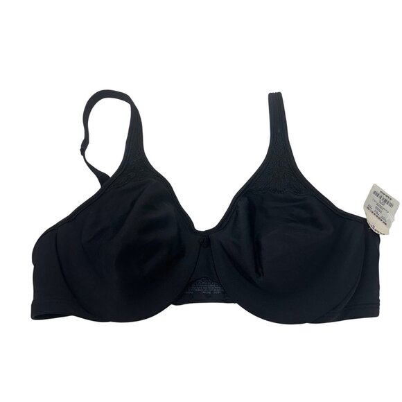 Bali Womens Black Underwire Minimizer Bra Size 32C Lace Detail New With Tags - Picture 1 of 8